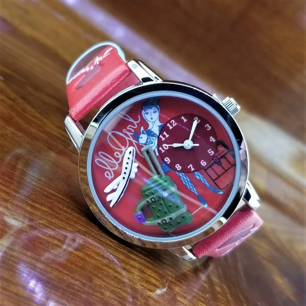 New ELLE GIRL Fashion is My Passion Travel Flight Attendant Paris Watch